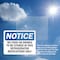 Signmission No Food Or Drinks To Be Stored In This Refrigerator, 14 in W x Rectangle, Plastic OS-2PACK-NS-P-1014-L-14619 - alternate 2